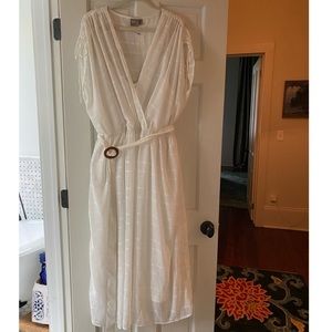 ASOS Curve white faux wrap dress | sz 20